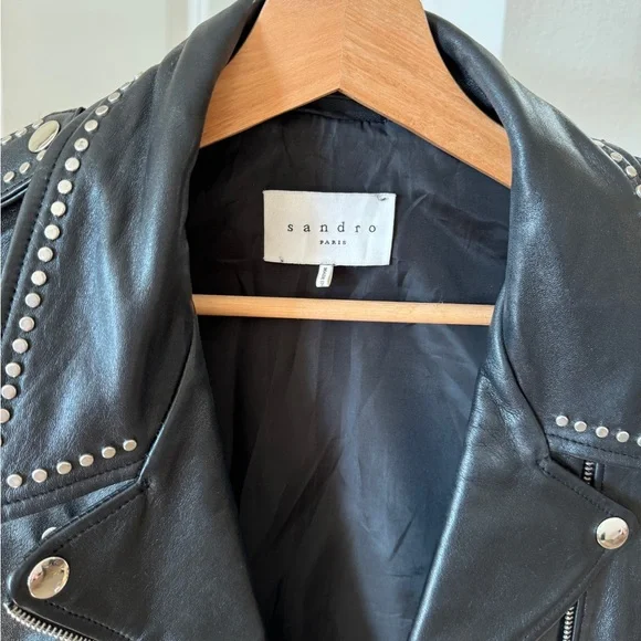 Sandro leather jacket - Picture 3 of 3
